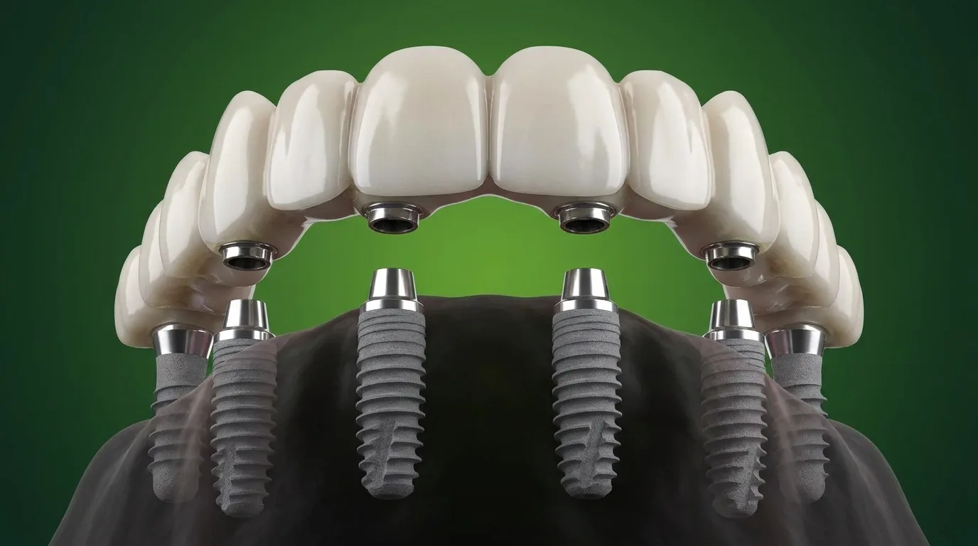 All-on-6 Straumann BLX - Denteca Smile Clinic Randare dantură fixă pe 6 implanturi Straumann (All-on-6) - Denteca Smile Clinic